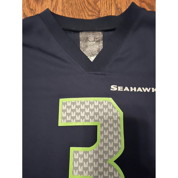 NFL Seattle Seahawks #3 Wilson Kids Youth Large Short Sleeve Jersey Shirt NFL - Picture 3 of 4